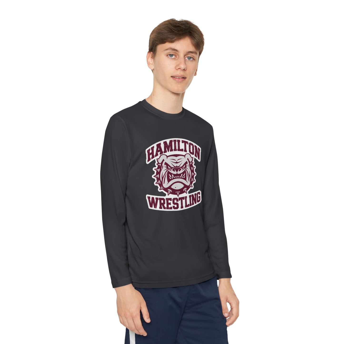 Youth Long Sleeve Tee \ Hamilton Aggies Wrestling \ HAW2