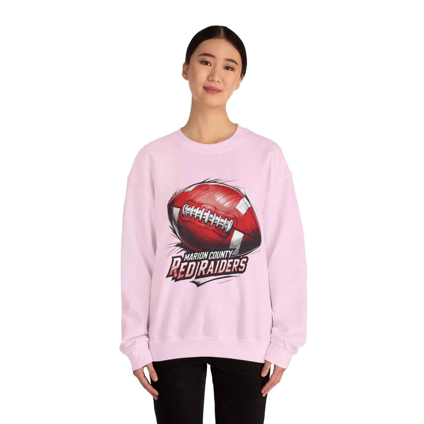 Adult Crewneck Sweatshirt \ Marion County Red Raiders Football \ MCF1