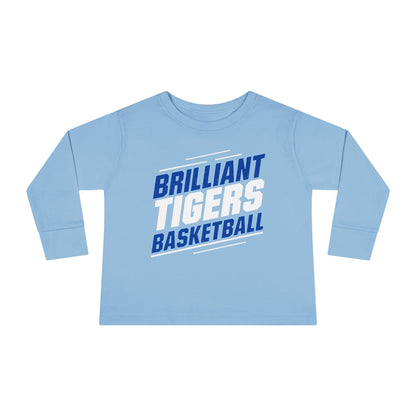 Toddler Long Sleeve Tee \ Brilliant Tigers Basketball \ BTBK2