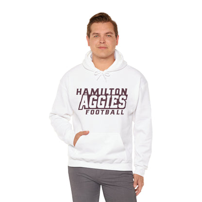 Adult Hoodie Sweatshirt \ Hamilton Aggies Football \ HAF1