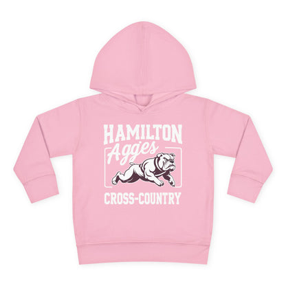Toddler Hoodie Sweatshirt \ Hamilton Aggies Cross-Country \ HCC2
