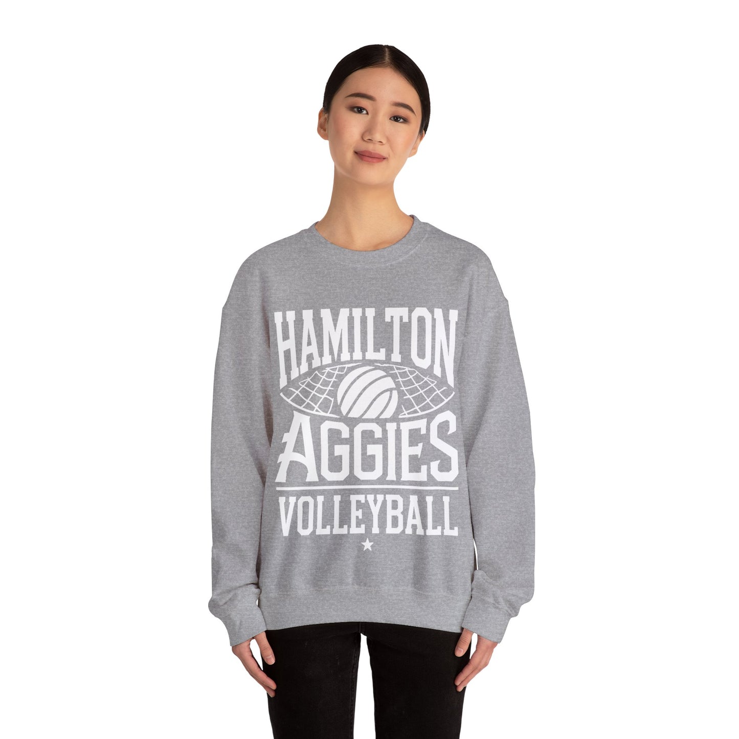 Adult Crewneck Sweatshirt \ Hamilton Aggies Volleyball \ HAV2