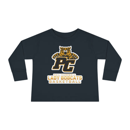 Toddler Long Sleeve Tee \ Phil Campbell Bobcats Basketball \ PCBBKG1
