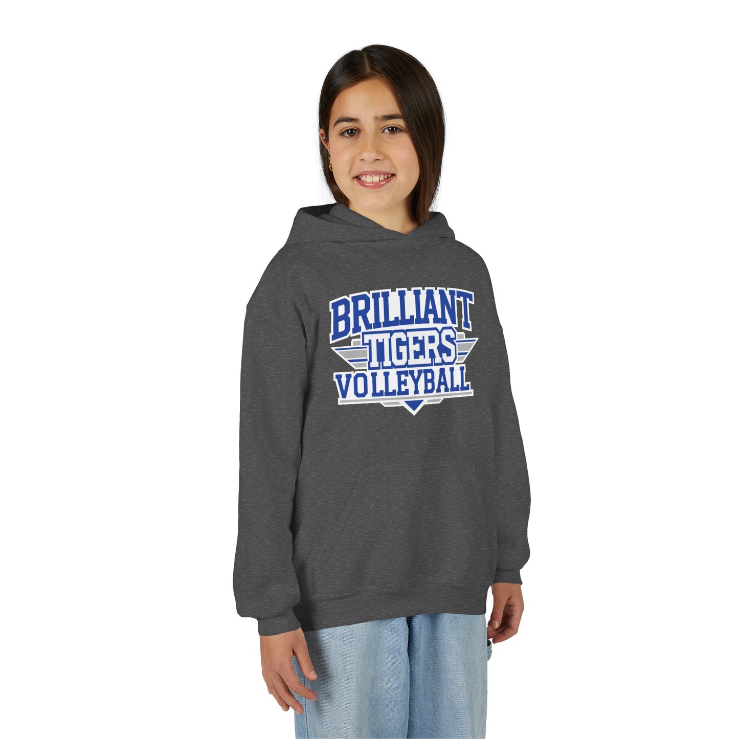 Youth Hoodie Sweatshirt \ Brilliant Tigers Volleyball \ BTV2