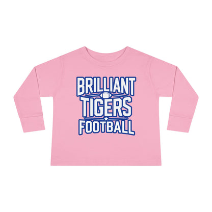 Toddler Long Sleeve Tee \ Brilliant Tigers Football \ BTF1