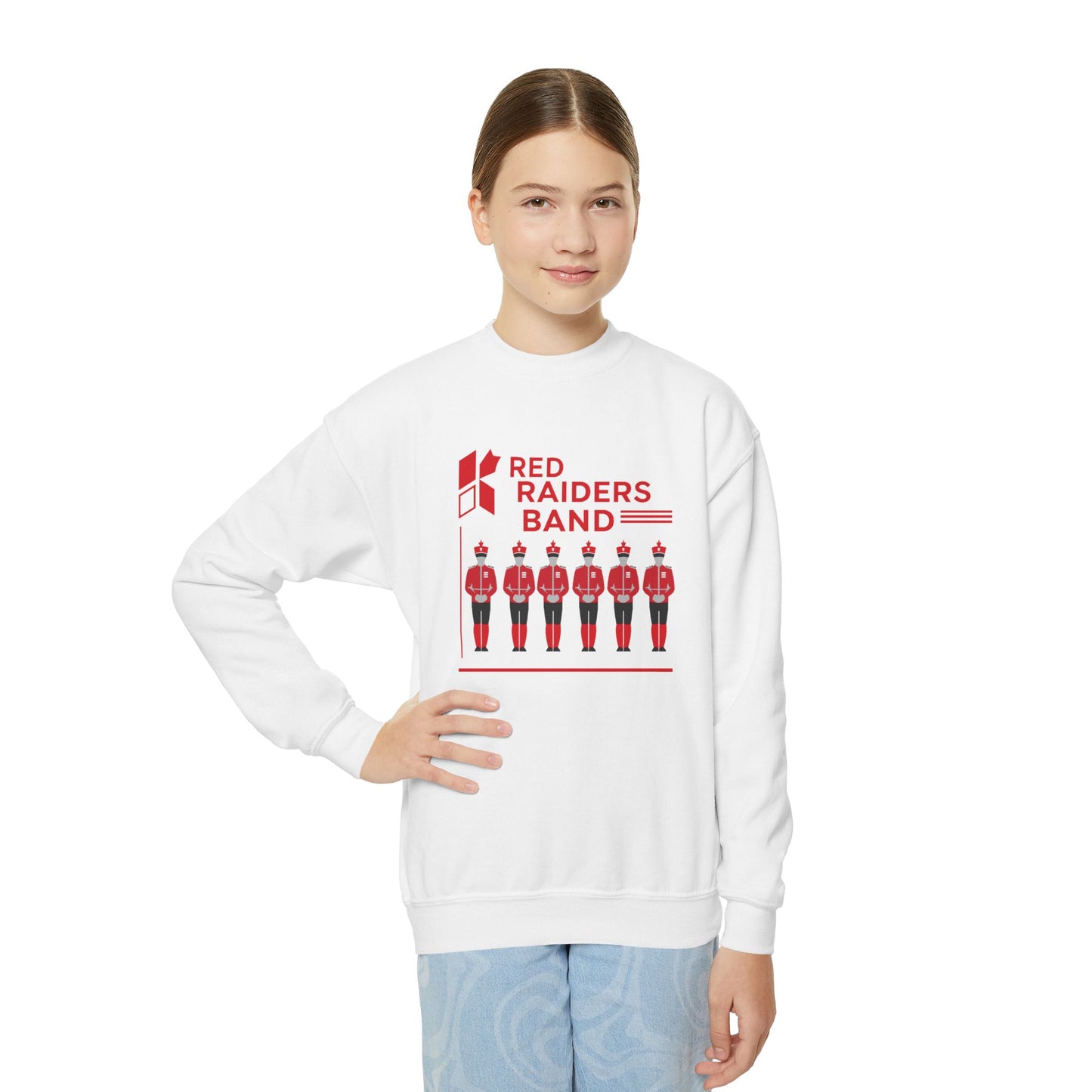 Youth Crewneck Sweatshirt \ Marion County Red Raiders Band \ MCB1