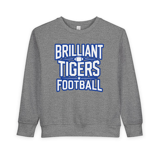 Toddler Crewneck Sweatshirt \ Brilliant Tigers Football \ BTF1