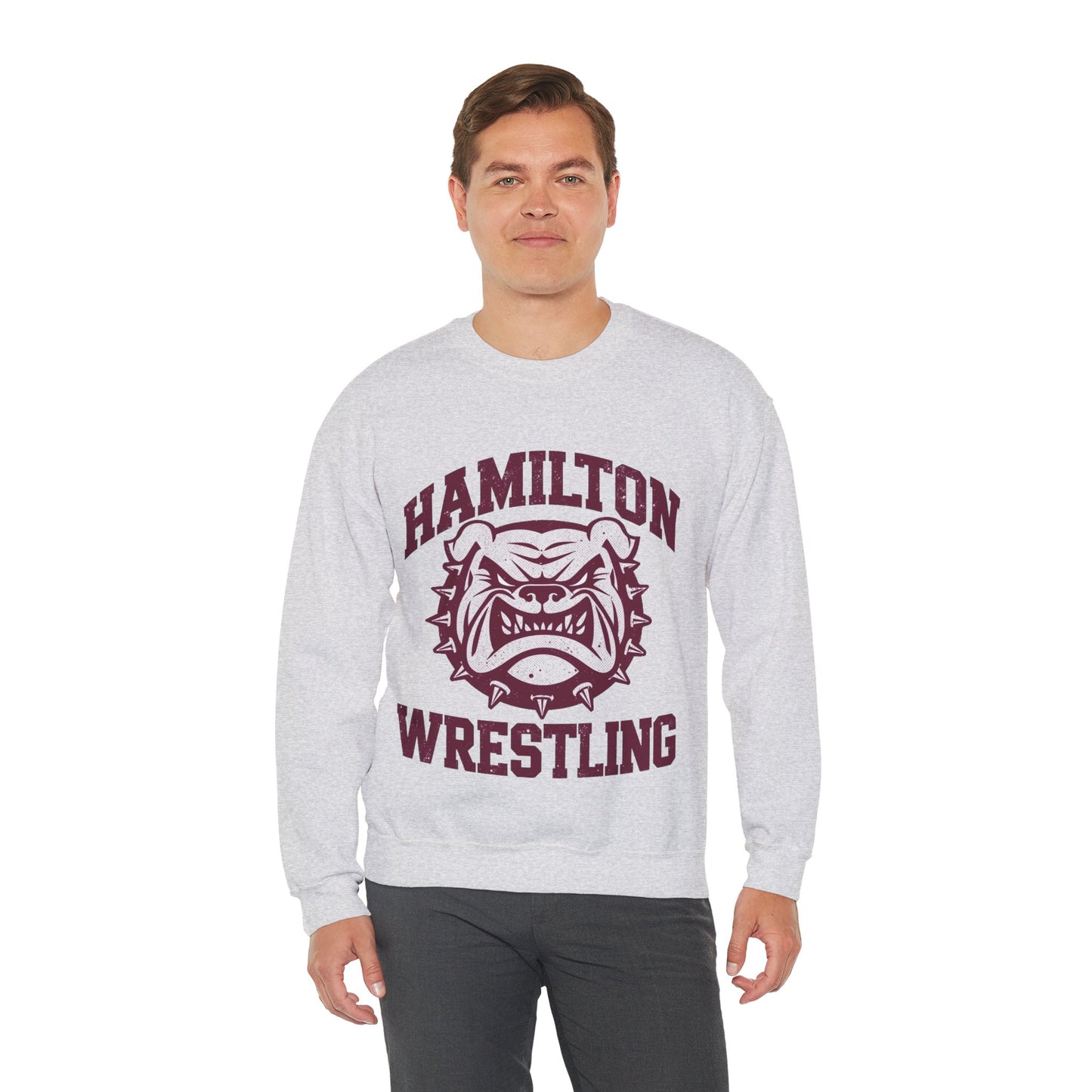 Adult Crewneck Sweatshirt \ Hamilton Aggies Wrestling \ HAW2