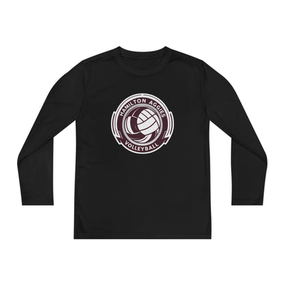 Adult Long Sleeve Tee \ Hamilton Aggies Volleyball \ HAV1