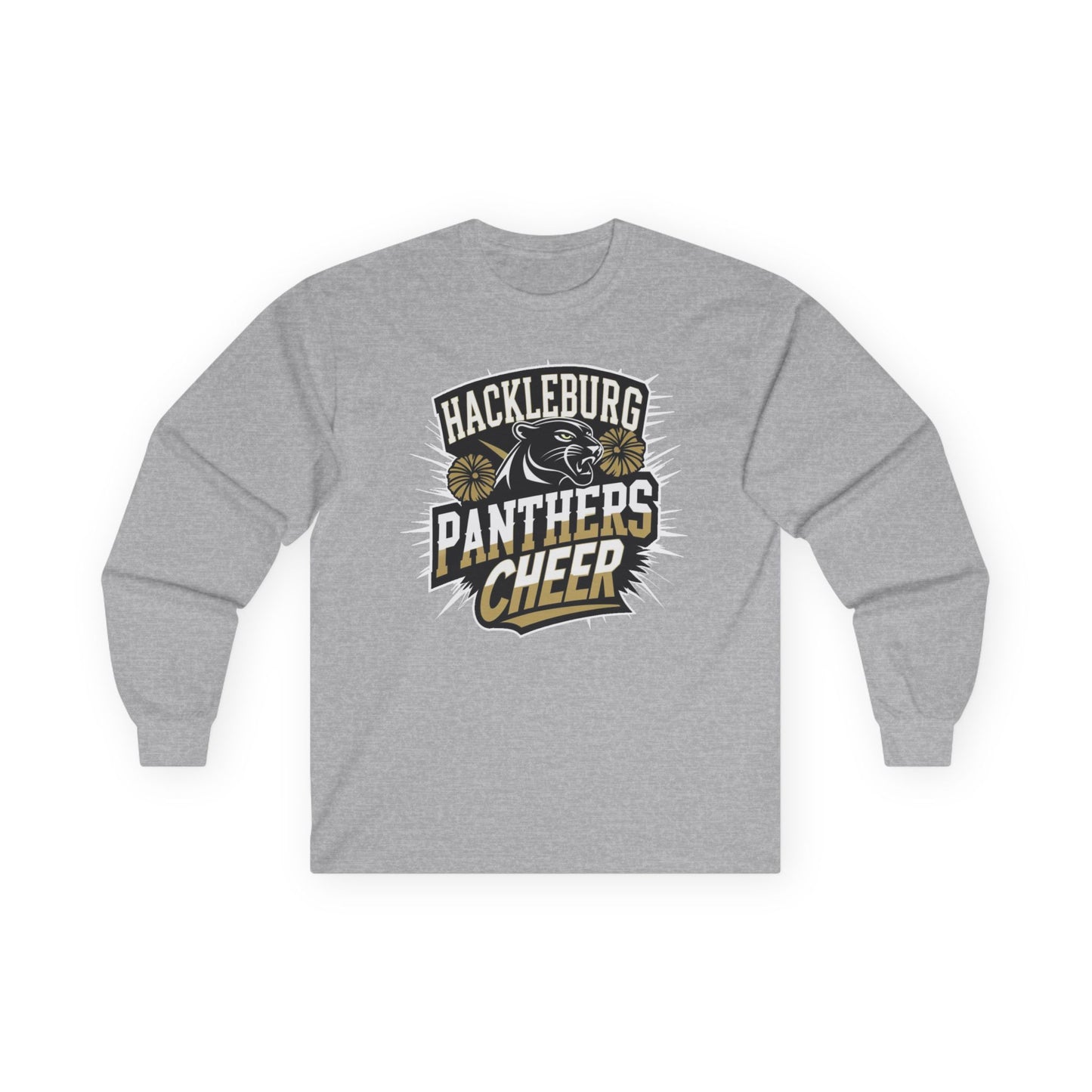 Adult Long Sleeve Tee \ Hackleburg Panthers Cheer \ HPC1