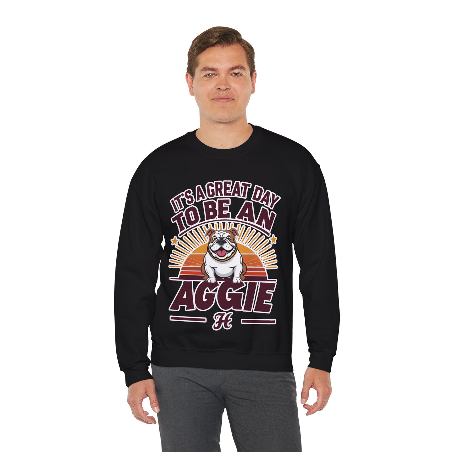 Adult Crewneck Sweatshirt \ It's a Great Day to be an Aggie! \ GDA3
