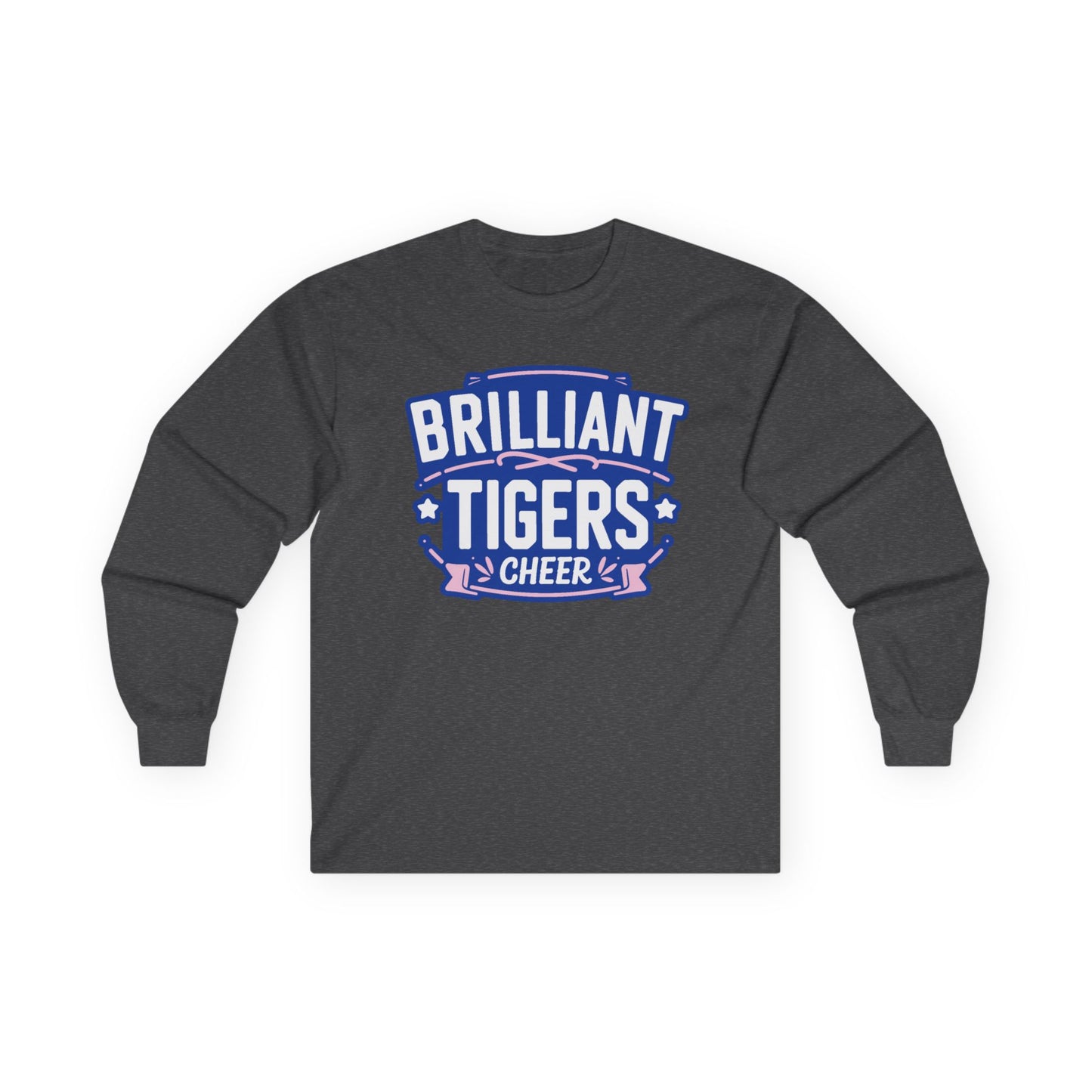 Adult Long Sleeve Tee \ Brilliant Tigers Cheer \ BTC2