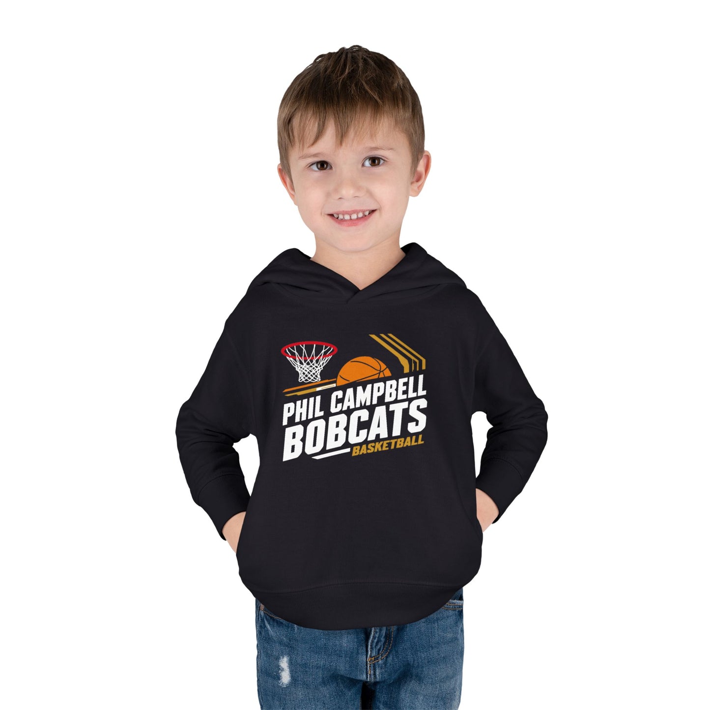 Toddler Hoodie Sweatshirt \ Phil Campbell Bobcats Basketball \ PCBBK1