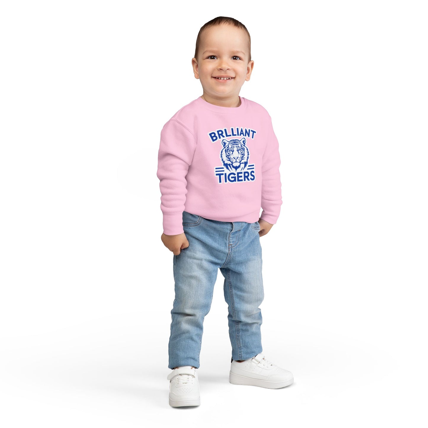 Toddler Crewneck Sweatshirt \ Brilliant Tigers \ BT1