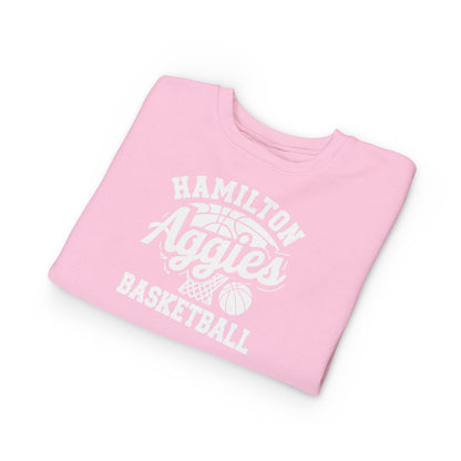 Toddler Crewneck Sweatshirt \ Hamilton Aggies Basketball \ HABBG1