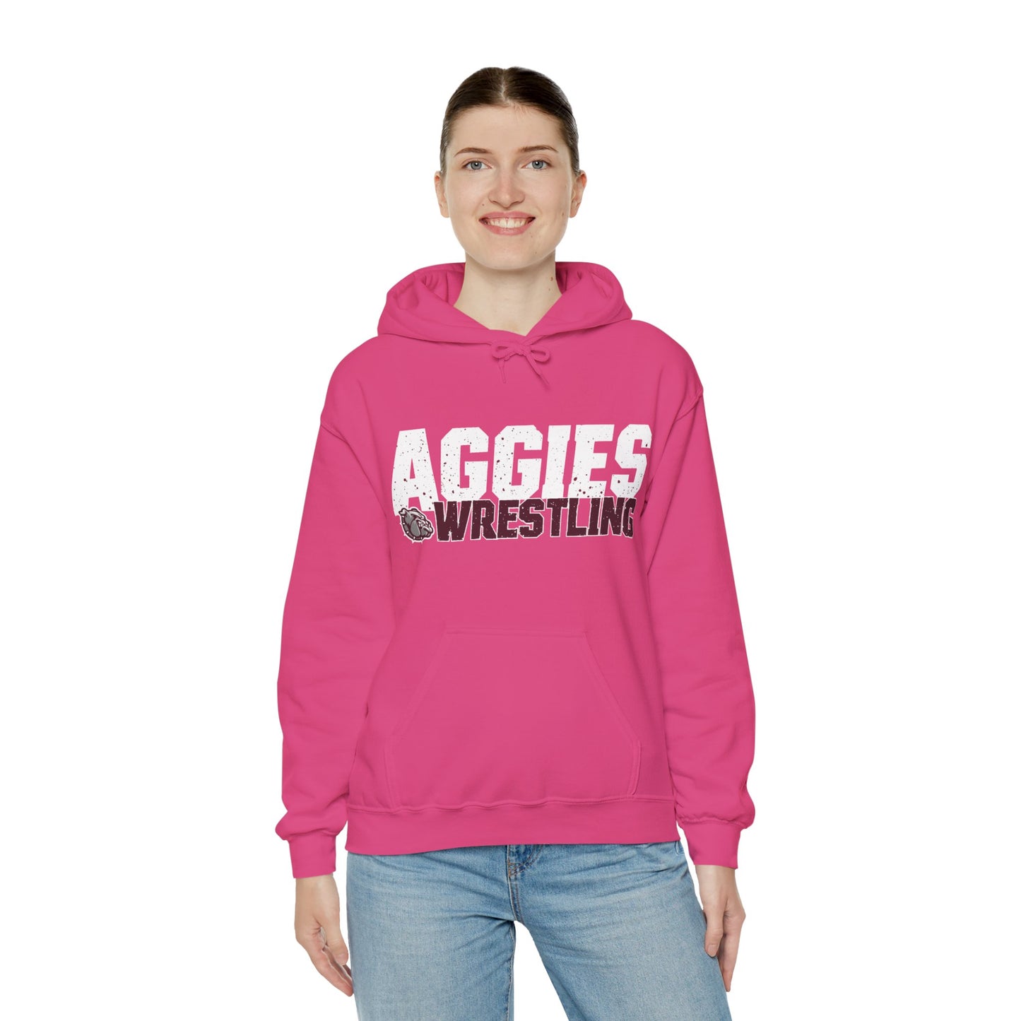 Adult Hoodie Sweatshirt \ Hamilton Aggies Wrestling \ HAW3