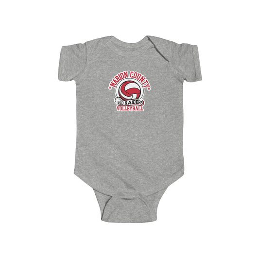 Short Sleeve Baby Bodysuit \ Marion County Red Raiders Volleyball \ MCV1