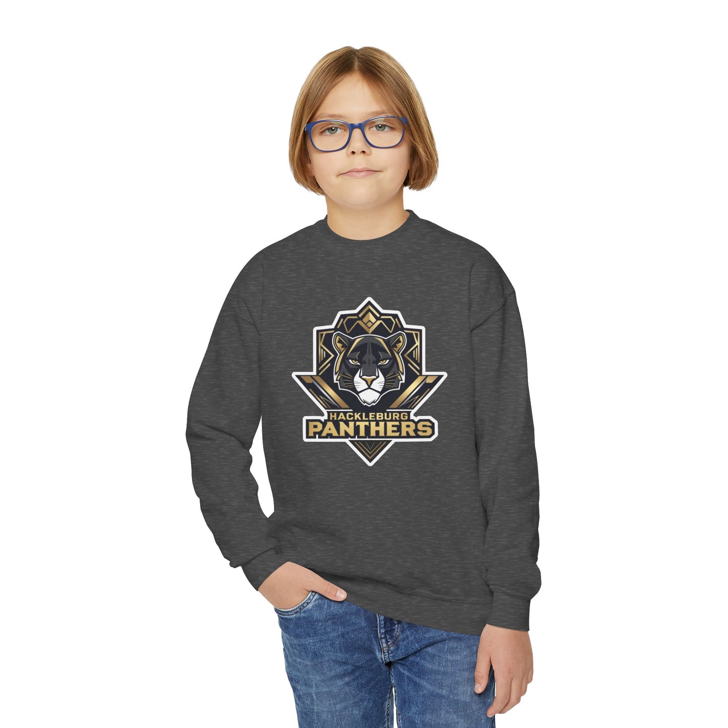 Youth Crewneck Sweatshirt \ Hackleburg Panthers \ HP1