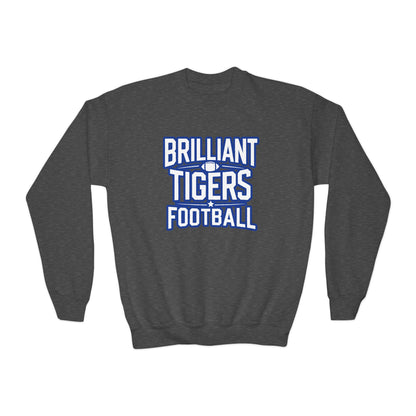 Youth Crewneck Sweatshirt \ Brilliant Tigers Football \ BTF1