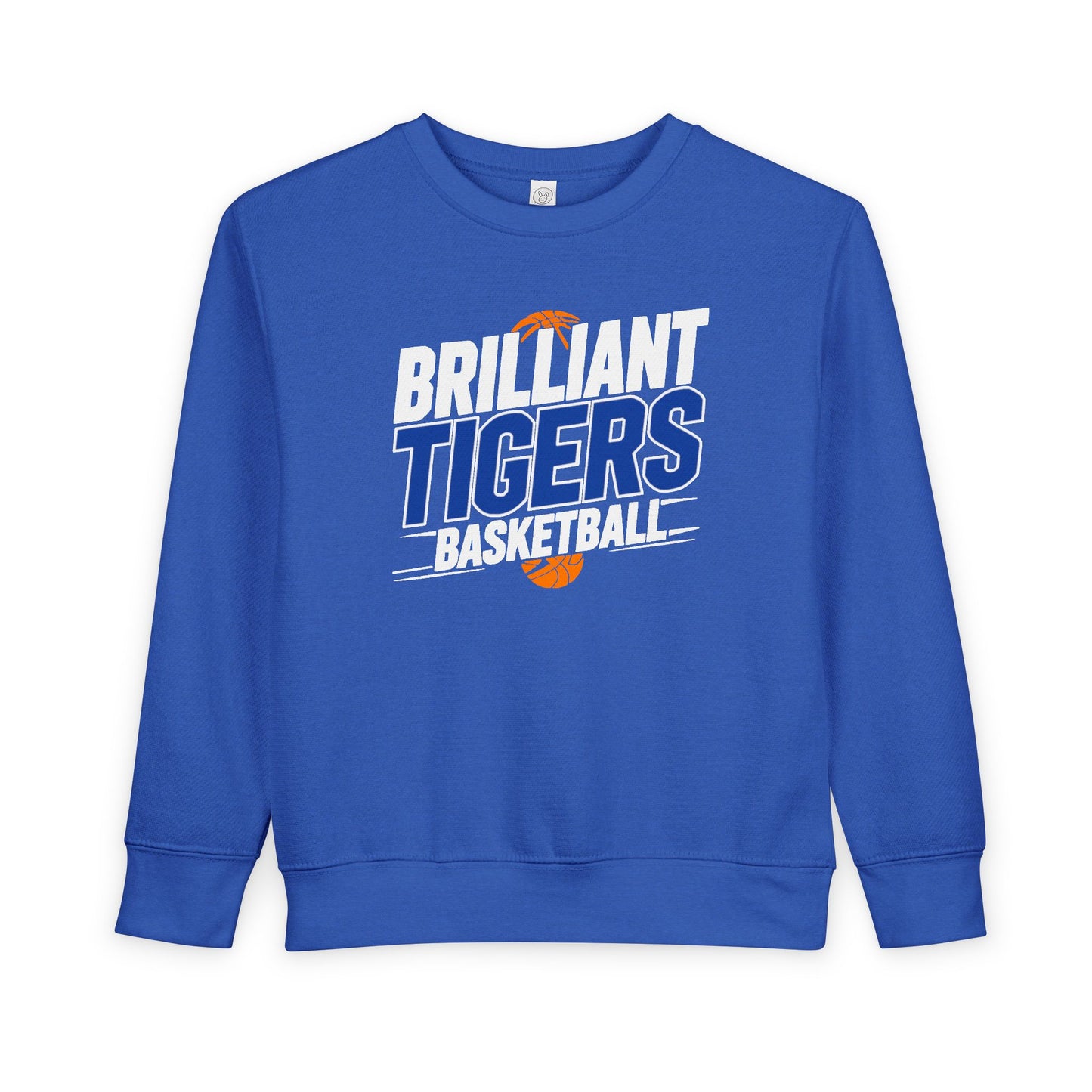 Toddler Crewneck Sweatshirt \ Brilliant Tigers Basketball \ BTBK1