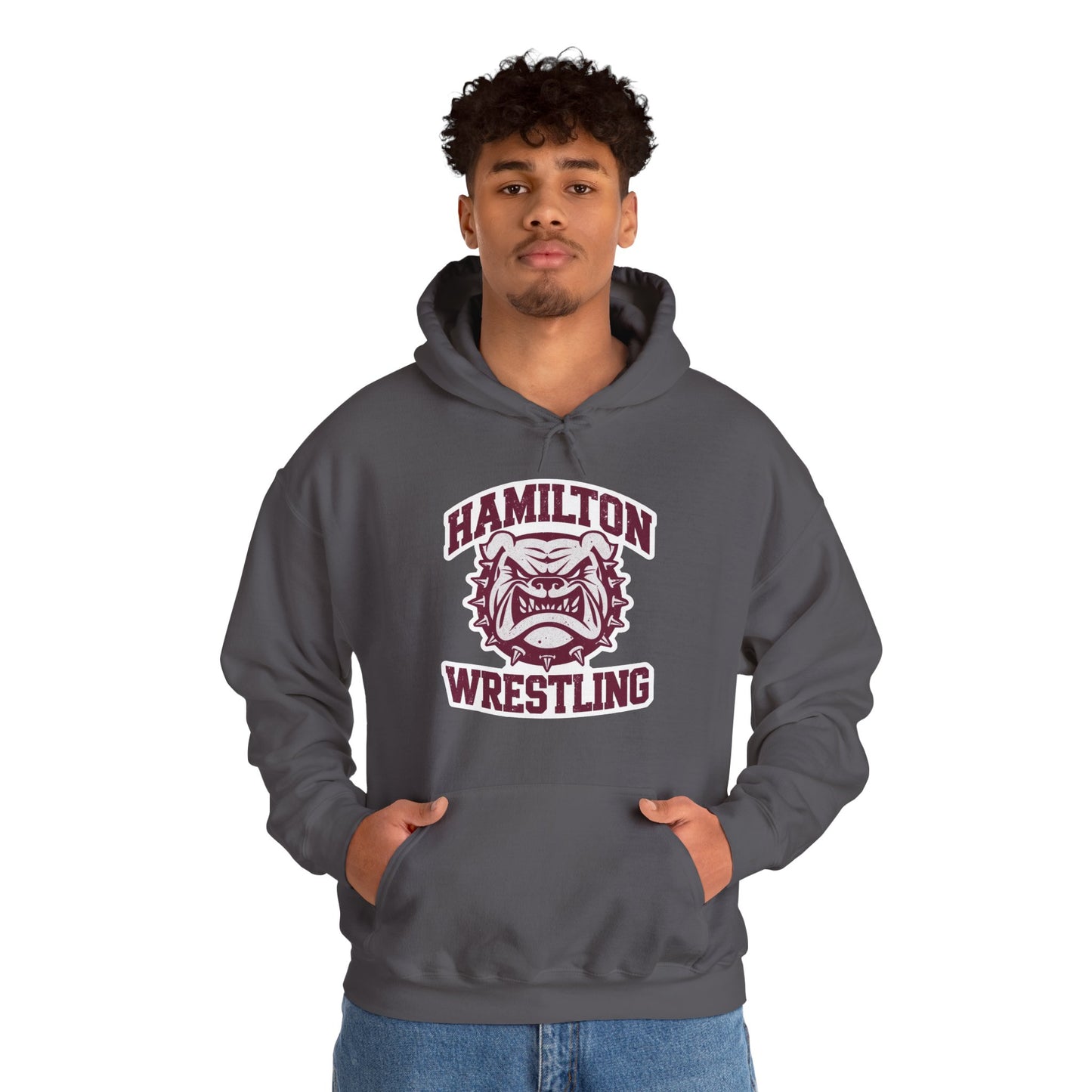 Adult Hoodie Sweatshirt \ Hamilton Aggies Wrestling \ HAW2