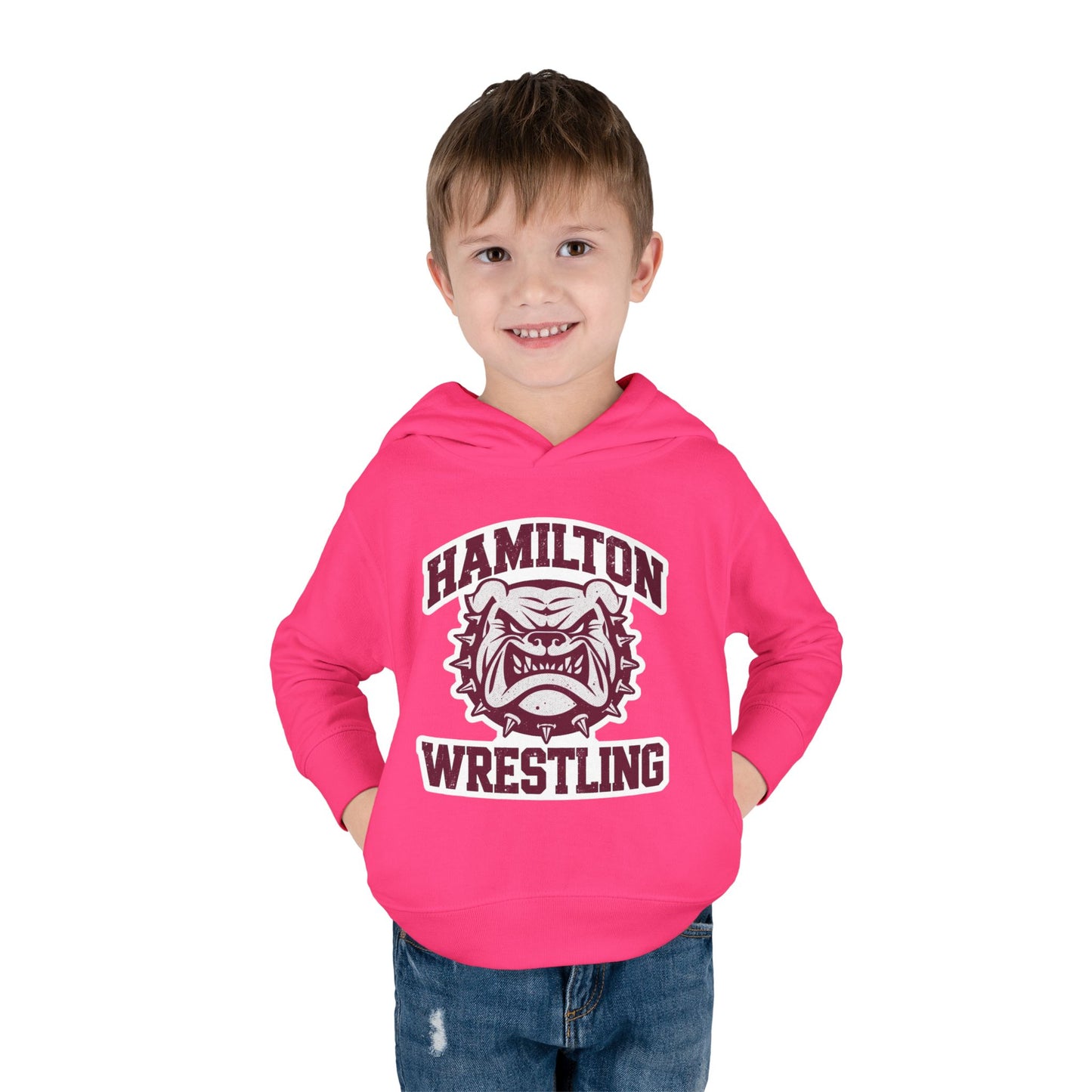Toddler Hoodie Sweatshirt \ Hamilton Aggies Wrestling \ HAW2