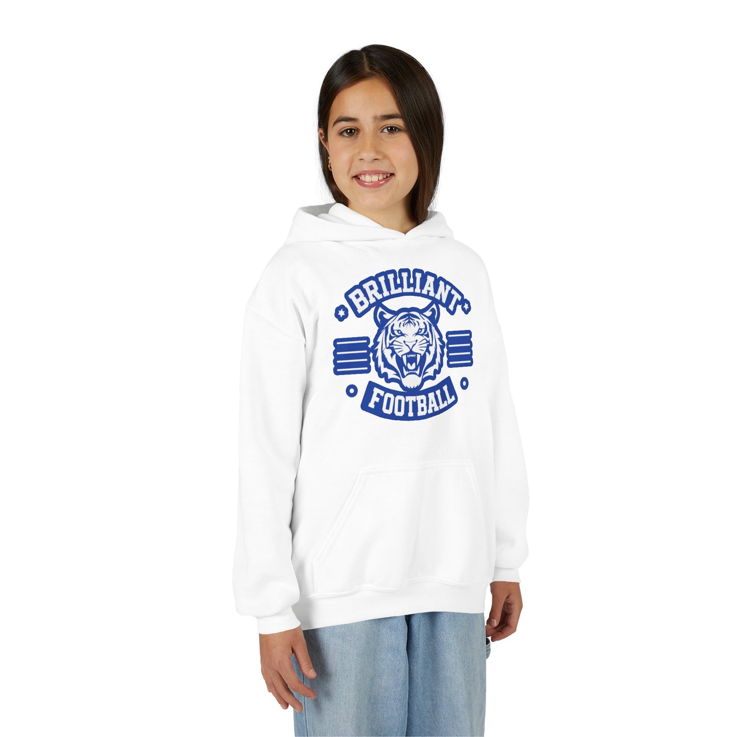 Youth Hoodie Sweatshirt \ Brilliant Tigers Football \ BTF2