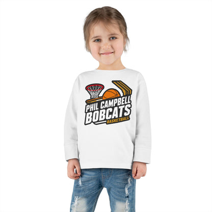 Toddler Long Sleeve Tee \ Phil Campbell Bobcats Basketball \ PCBBK1