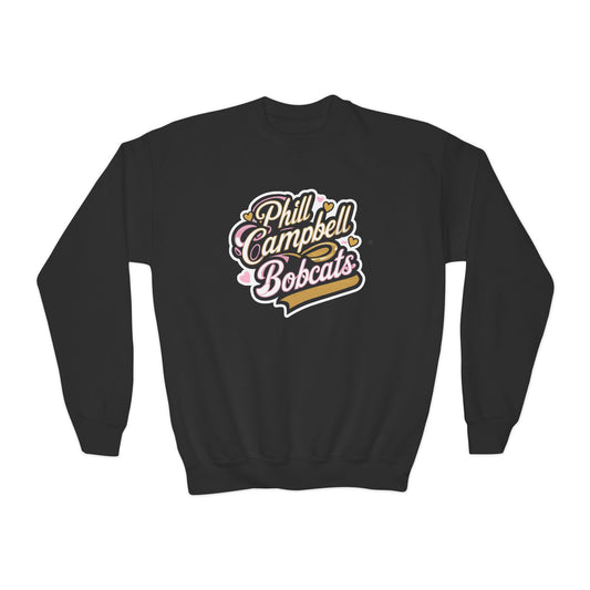 Youth Crewneck Sweatshirt \ Phill Campbell Bobcats \ PCBG1