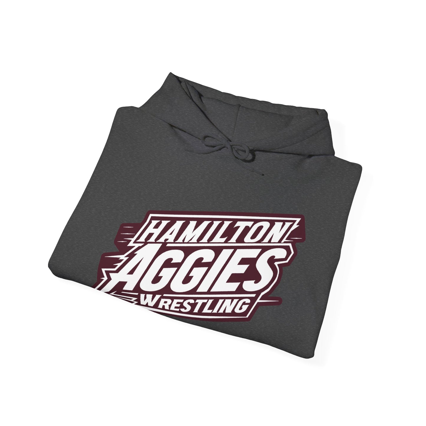 Adult Hoodie Sweatshirt \ Hamilton Aggies Wrestling \ HAW1