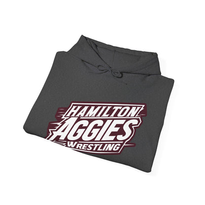 Adult Hoodie Sweatshirt \ Hamilton Aggies Wrestling \ HAW1