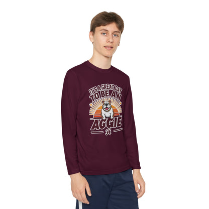 Youth Long Sleeve Tee \ It's a Great Day to Be an Aggie! \ GDA2