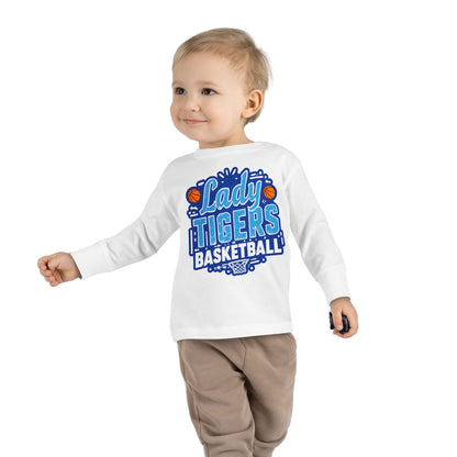 Toddler Long Sleeve Tee \ Brilliant Tigers Basketball \ BTBKG1