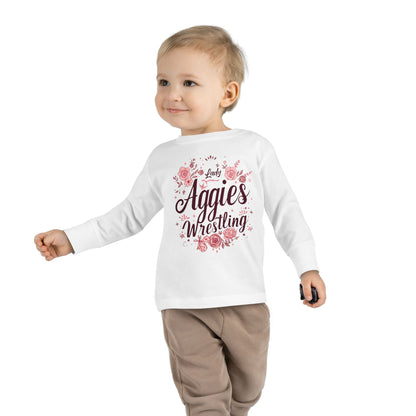 Toddler Long Sleeve Tee \ Hamilton Aggies Wrestling \ HAWG1