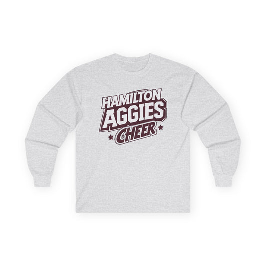 Adult Long Sleeve Tee \ Hamilton Aggies Cheer \ HAC1