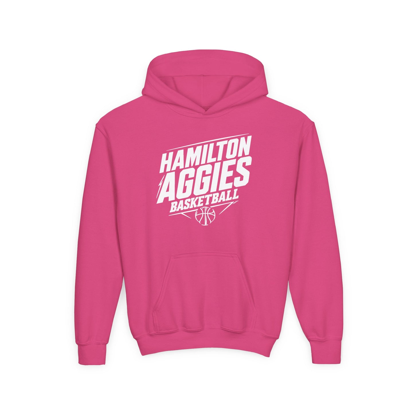 Youth Hoodie Sweatshirt \ Hamilton Aggies Basketball \ HABB2