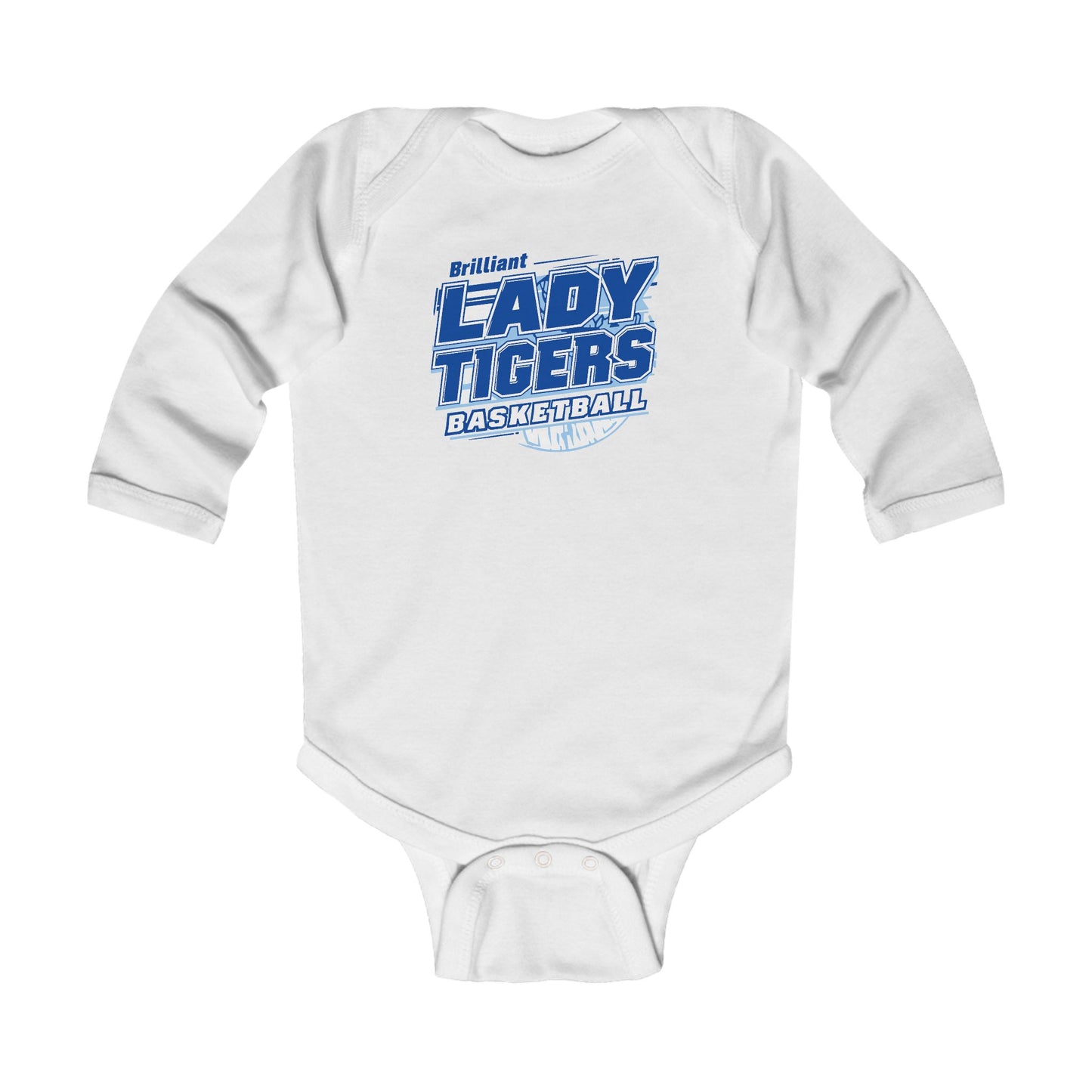 Long Sleeve Baby Bodysuit \ Brilliant Tigers Basketball \ BTBKG2