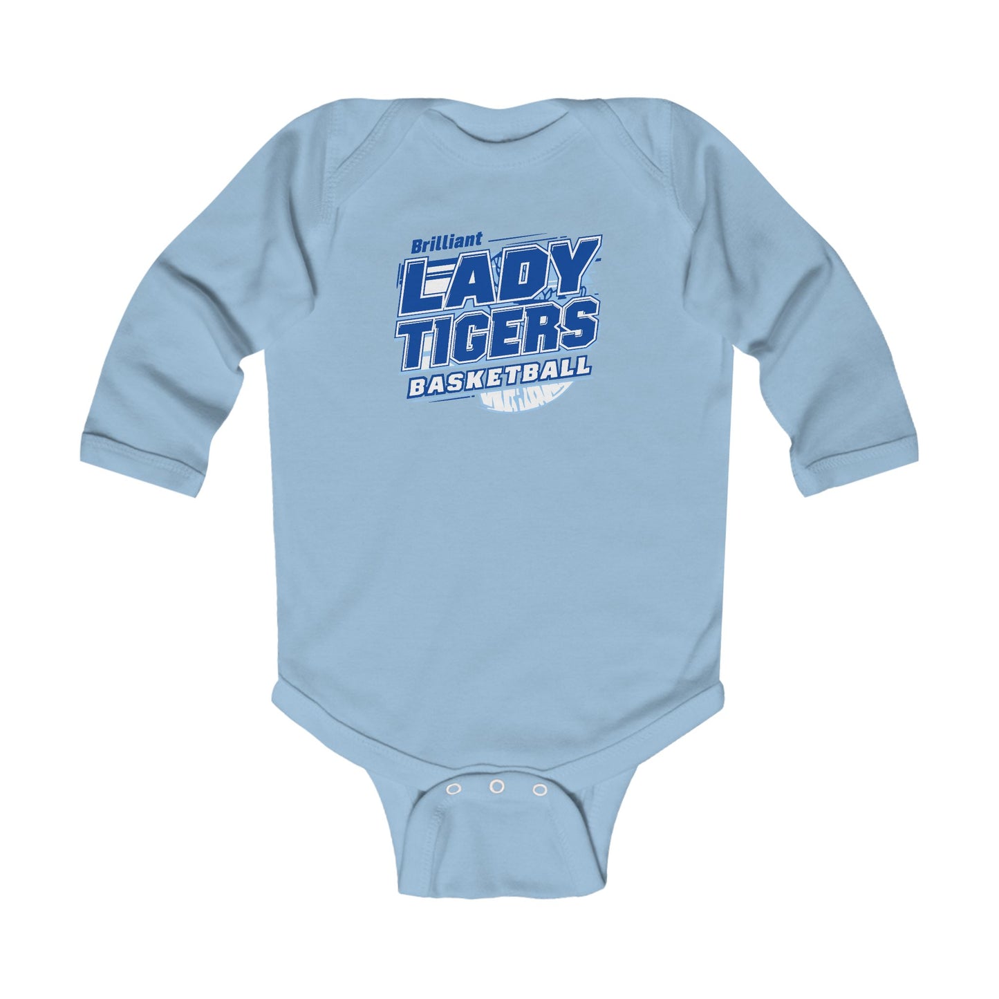Long Sleeve Baby Bodysuit \ Brilliant Tigers Basketball \ BTBKG2