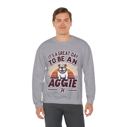 Adult Crewneck Sweatshirt \ It's a Great Day to be an Aggie! \ GDA3