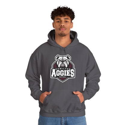 Adult Hoodie Sweatshirt \ Hamilton Aggies Football \ HAF2