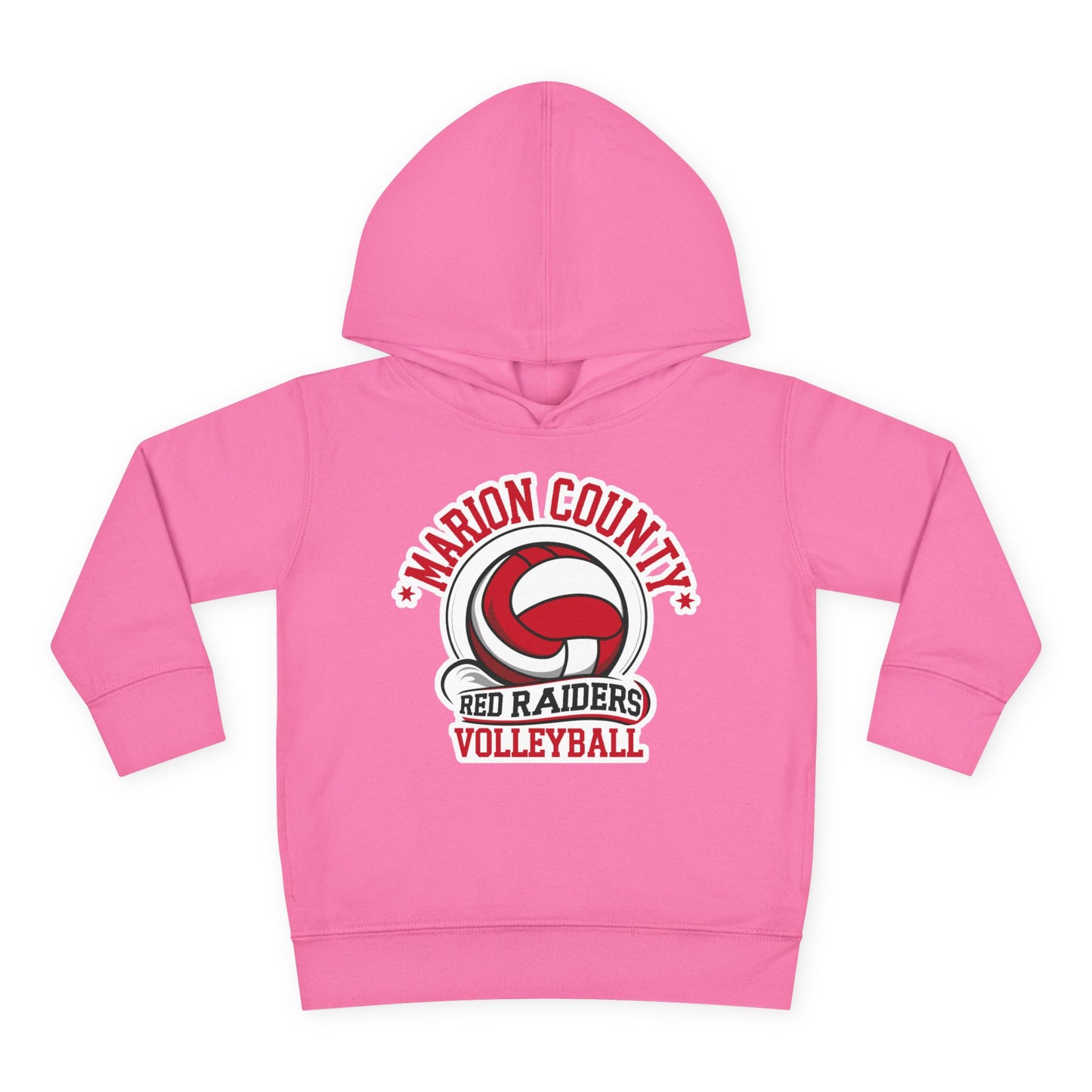 Toddler Hoodie Sweatshirt \ Marion County Red Raiders Volleyball \ MCV1