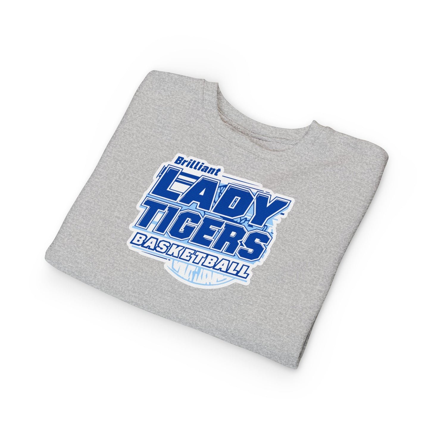Toddler Crewneck Sweatshirt \ Brilliant Tigers Basketball \ BTBKG2