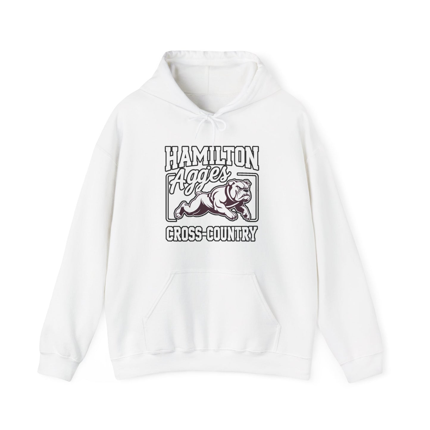 Adult Hoodie Sweatshirt \ Hamilton Aggies Cross-Country \ HCC2