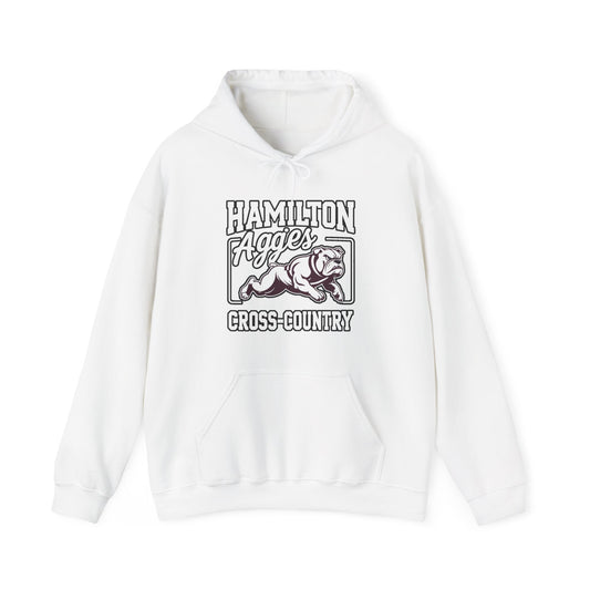 Adult Hoodie Sweatshirt \ Hamilton Aggies Cross-Country \ HCC2