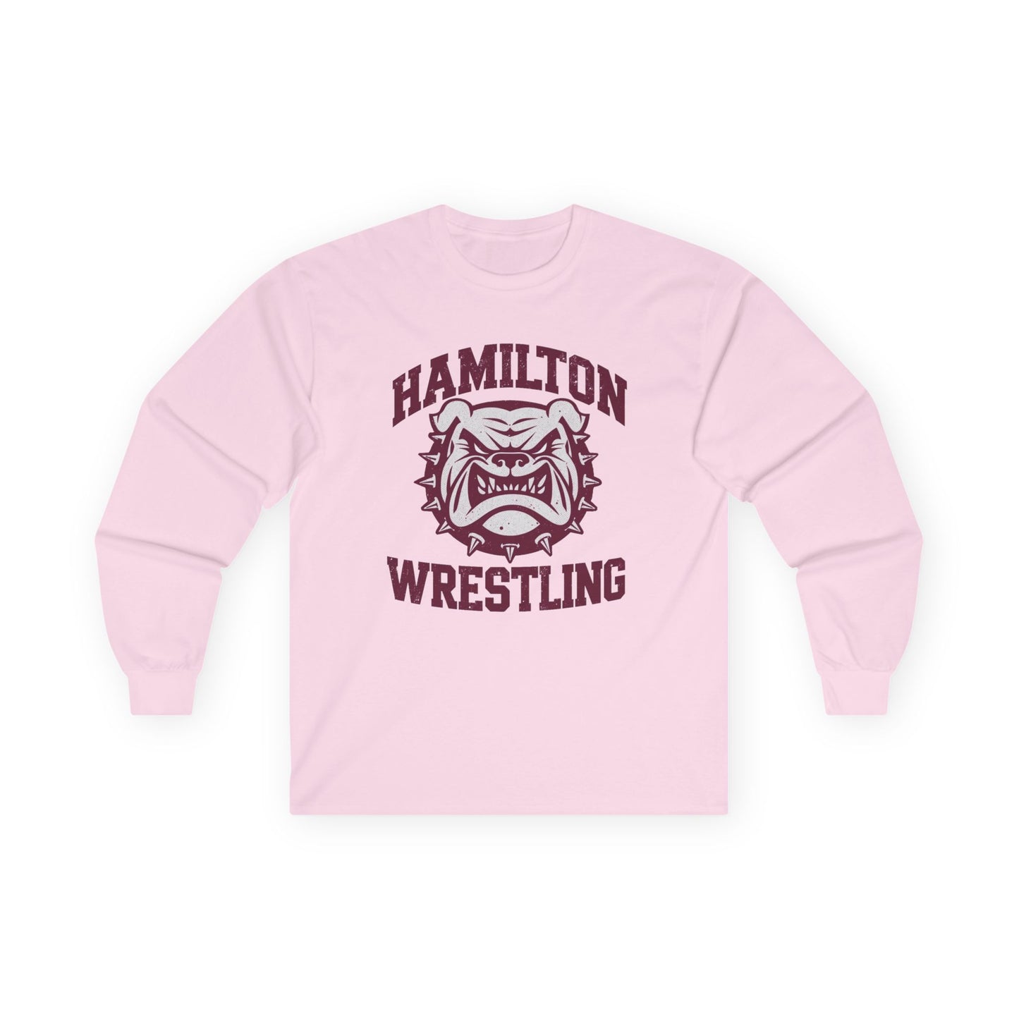 Adult Long Sleeve Tee \ Hamilton Aggies Wrestling \ HAW2