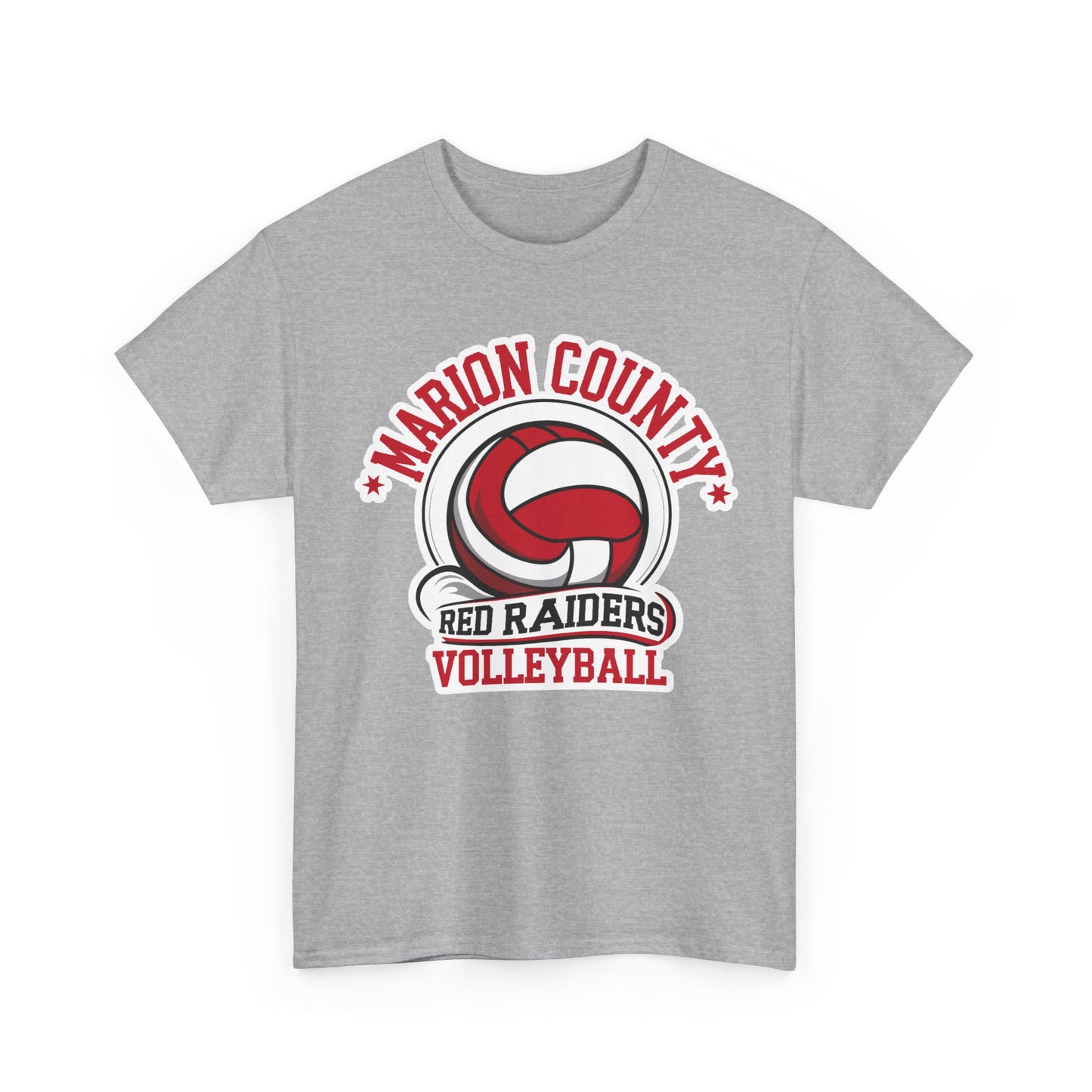 Adult Tee \ Marion County Red Raiders Volleyball \ MCV1