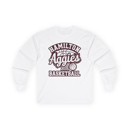 Long Sleeve Tee \ Hamilton Aggies Basketball \ HABBG1