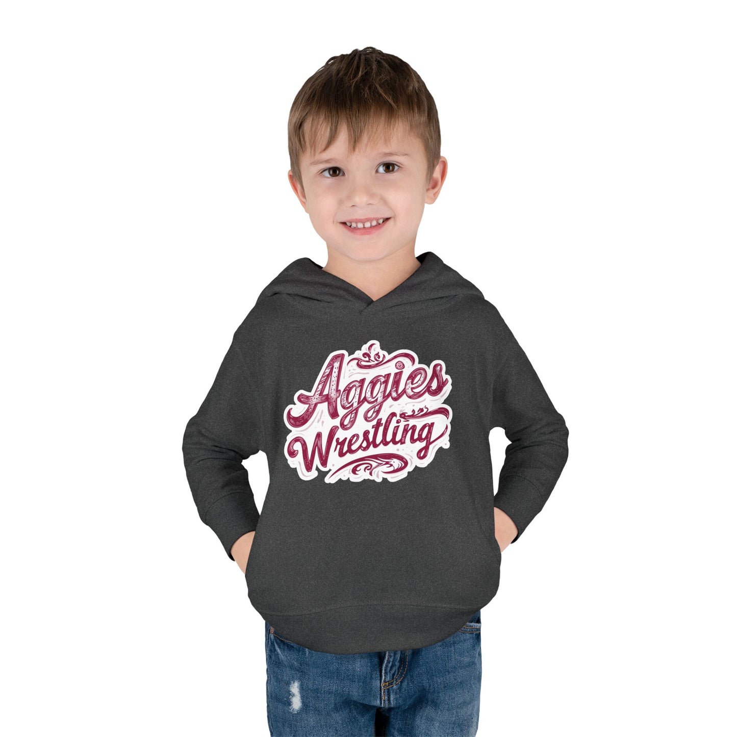 Toddler Hoodie Sweatshirt \ Hamilton Aggies Wrestling \ HAWG2