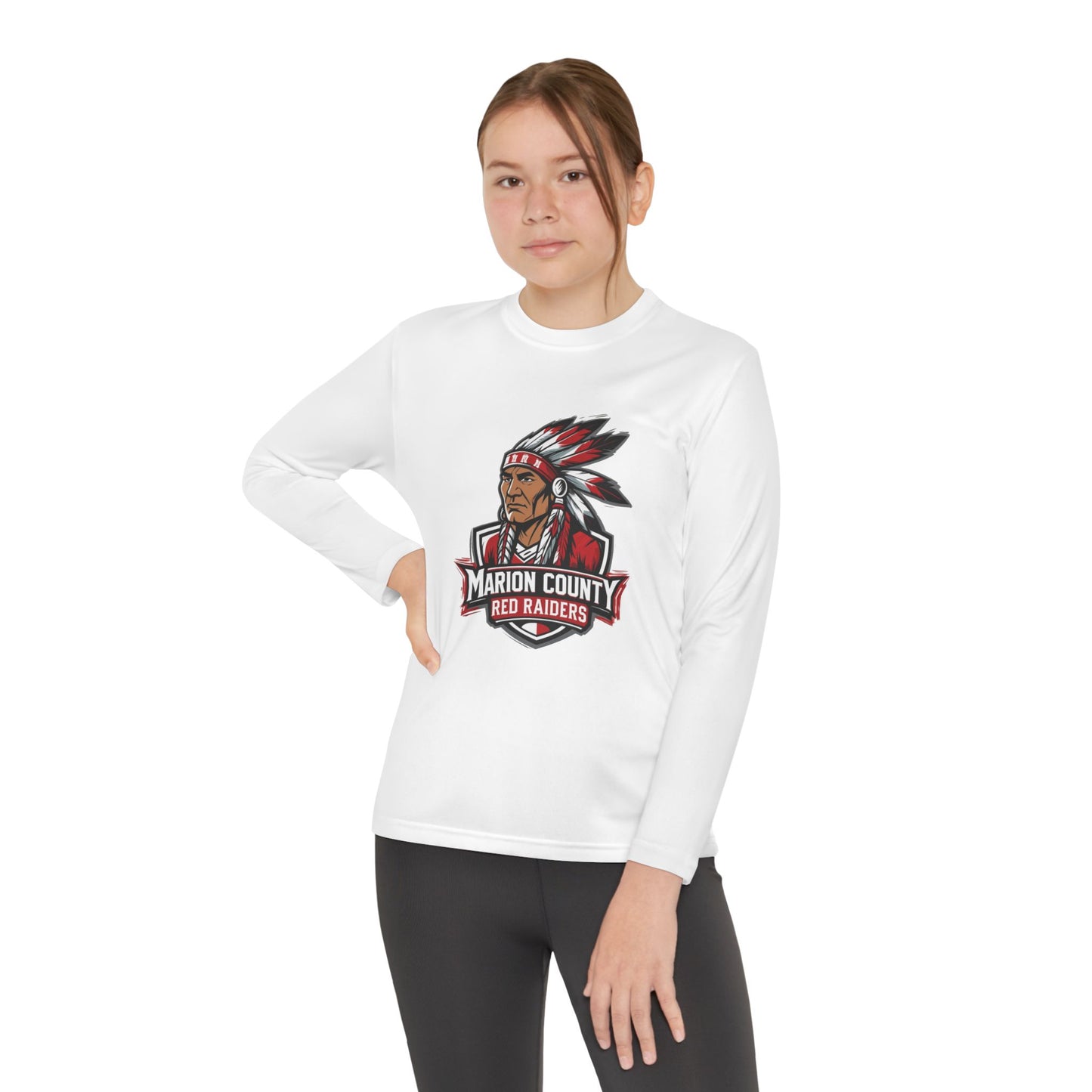 Youth Long Sleeve Tee \ Marion County Red Raiders \ MC2