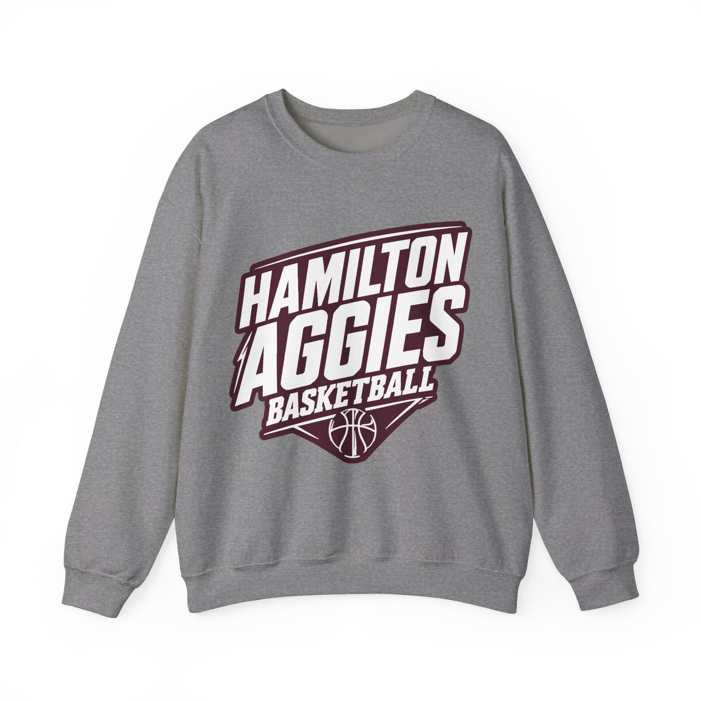 Adult Crewneck Sweatshirt \ Hamilton Aggies Basketball \ HABB2